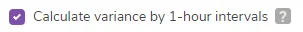 4. Calculate variance by 1-hour intervals?