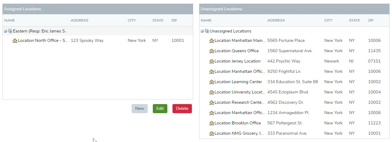 Assign Locations