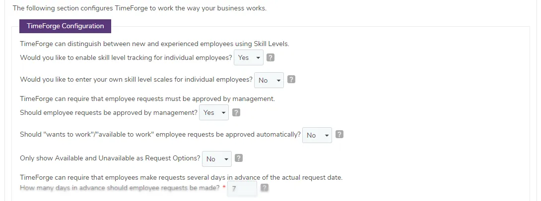 Configuration / Settings