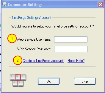 Enter Your Web Service Username and Password