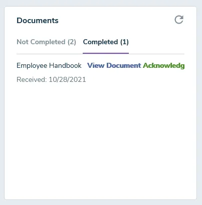 If the link says View Document/Acknowledge
