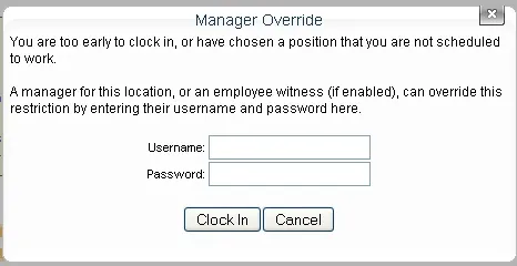 Other employees can override the early clock in.