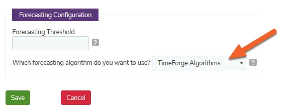 Sales category forecasting threshold (TimeForge Algorithm)