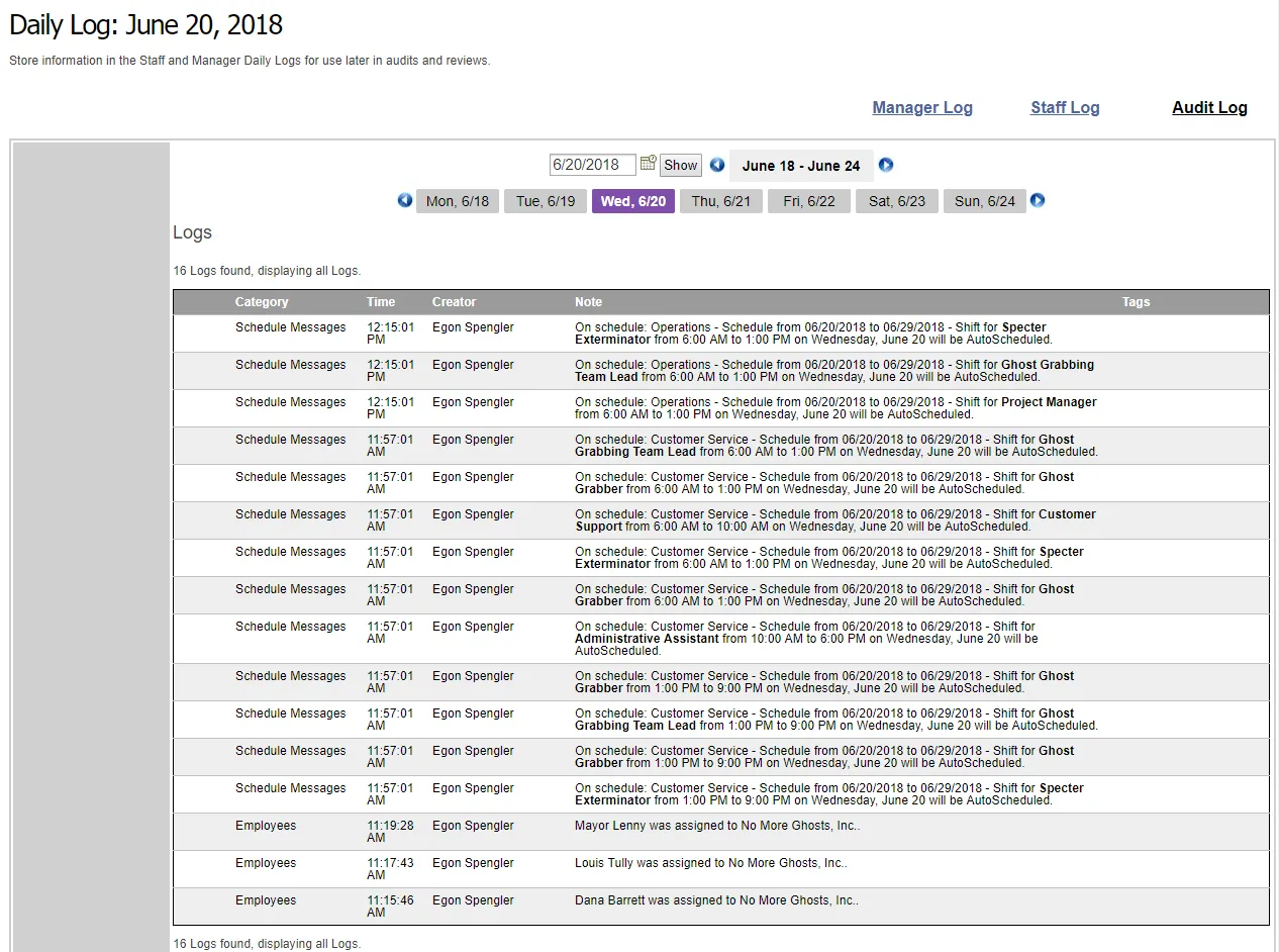 The Audit Log