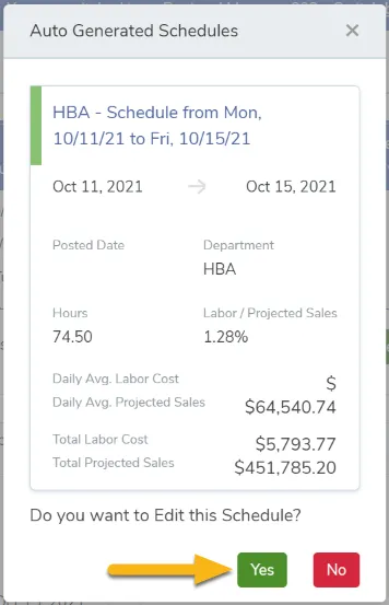Viewing a RoboSchedule