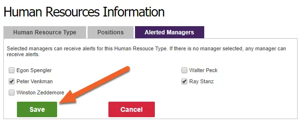 Click Save to save your changes!