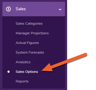 Configure your Sales Options