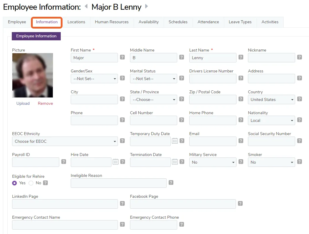 Employee Information