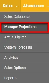 Go to the “Manager Projections” page. 