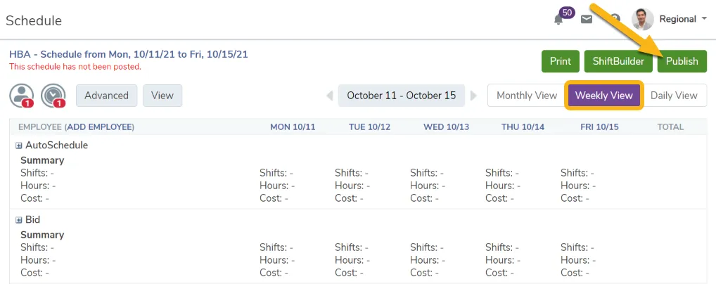 Publishing a RoboSchedule