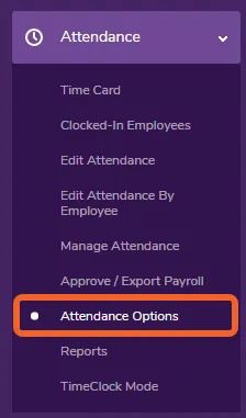 Set the employee breaks options