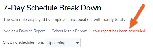 Set up your email report