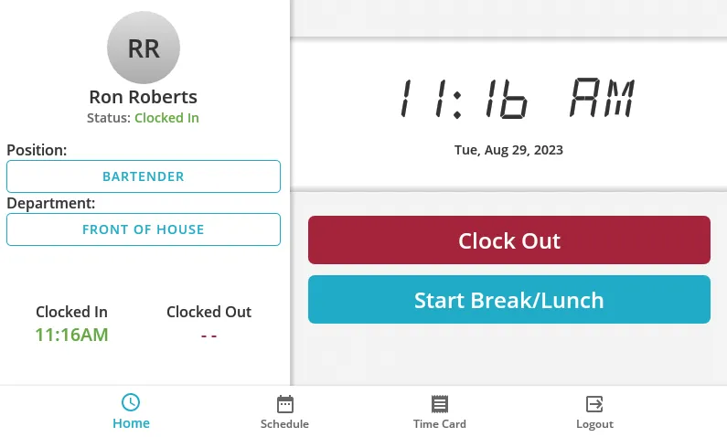 Taking a Break and Clocking Out