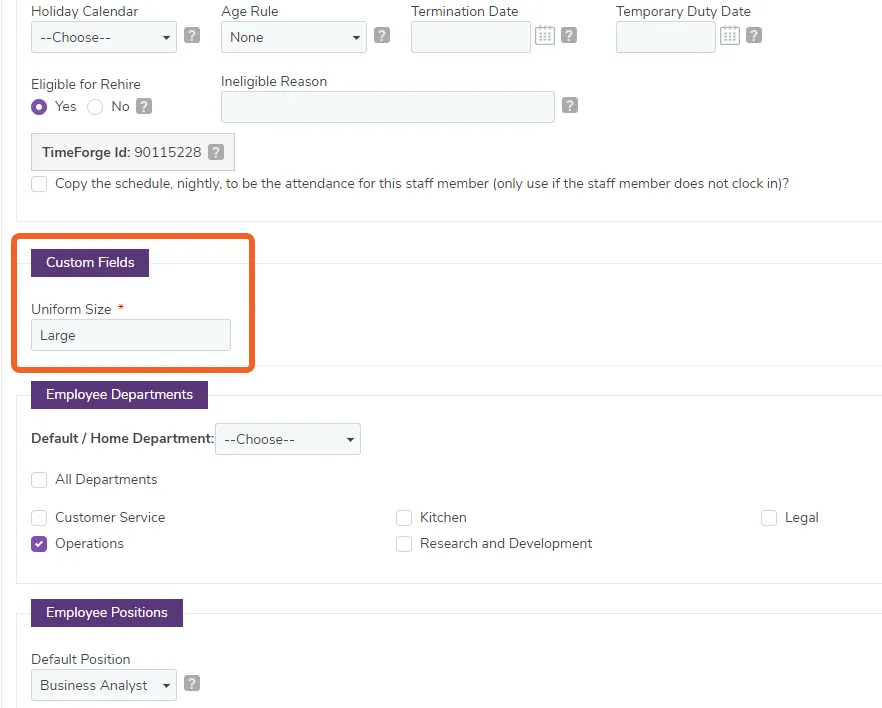 View your new custom field in action