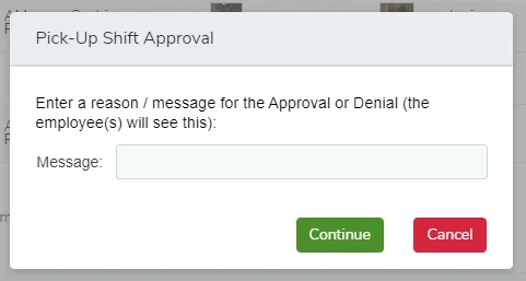 Approve or deny a pending Shift Swap