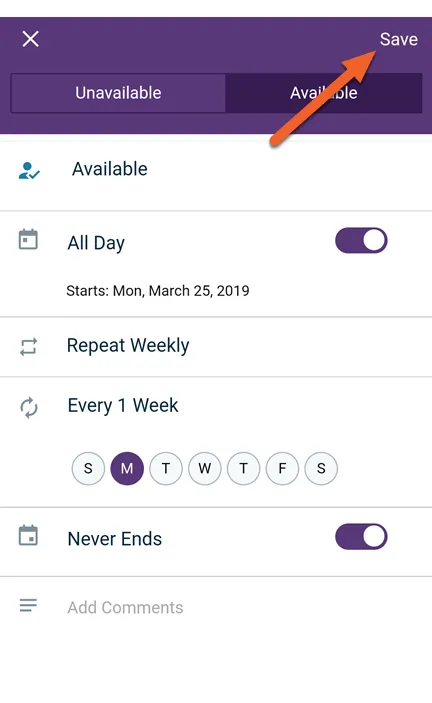 Click Save in the upper right