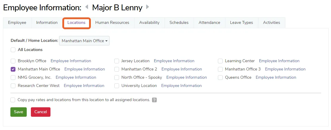 Employee Locations