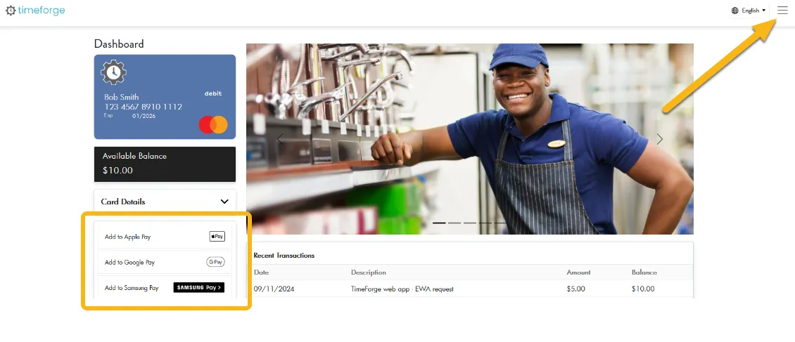 Finish setting up your digital wallet