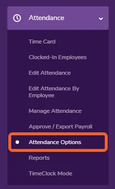 View the attendance options