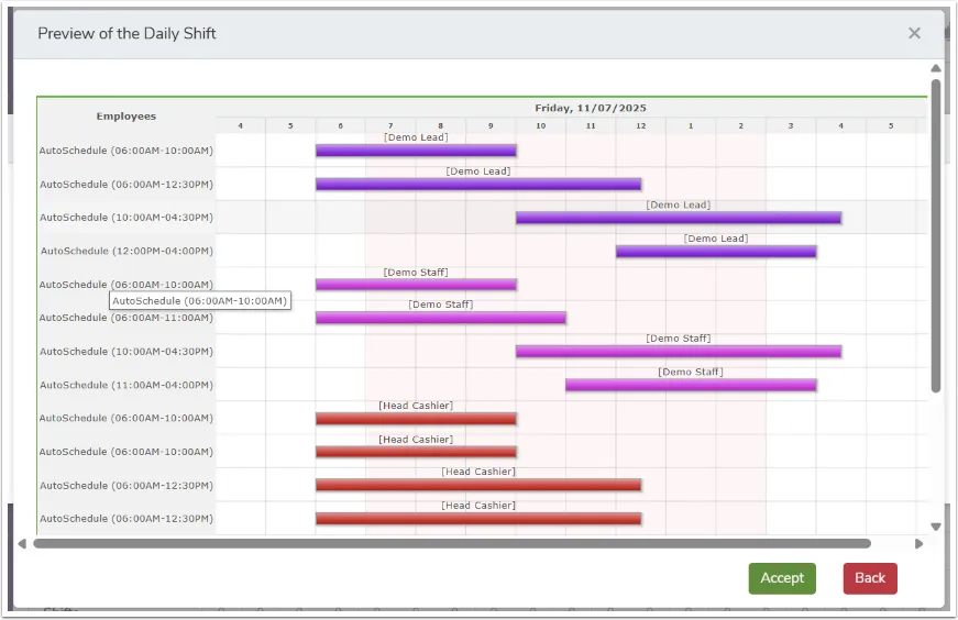 Preview Your Shift