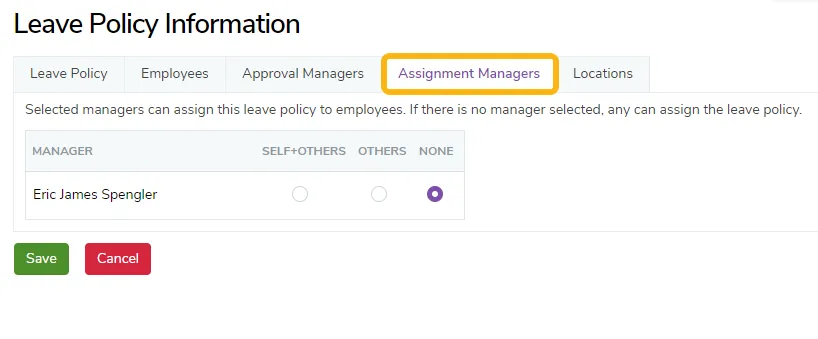 Select your Assignment Managers