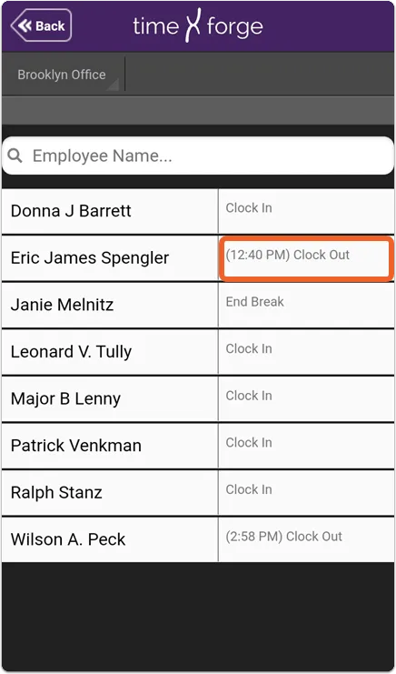 Clock out