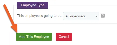Click Save or Add This Employee