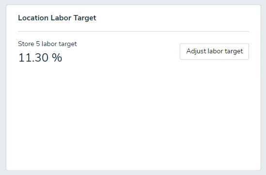 Location Labor Target