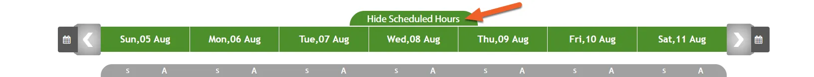 Show/Hide Shift Times
