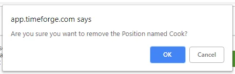 Delete a position