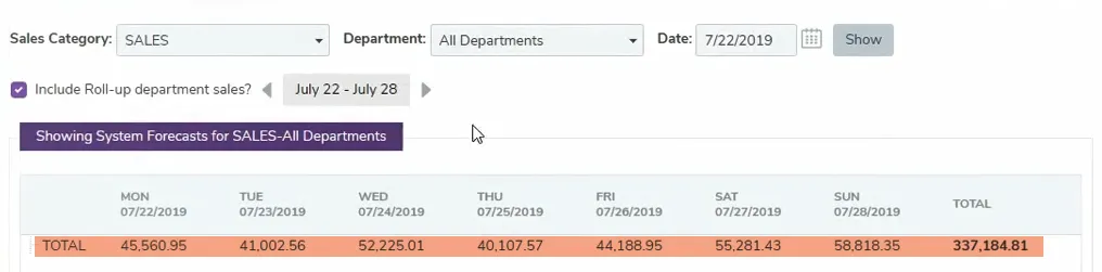 Go to the Manager Projections page