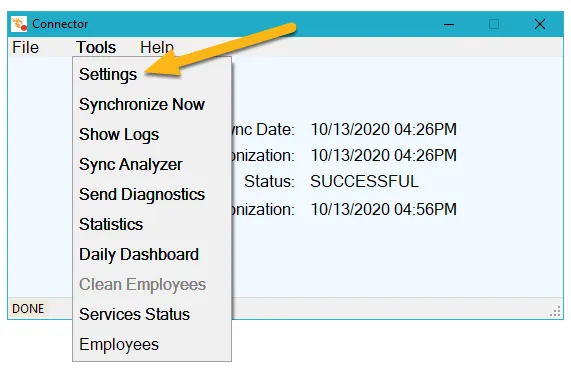 Start and configure the Connector