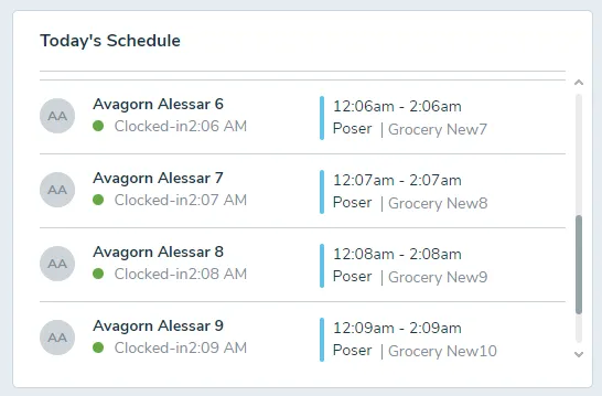 Today’s Schedule