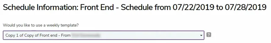Add a schedule as you normally would