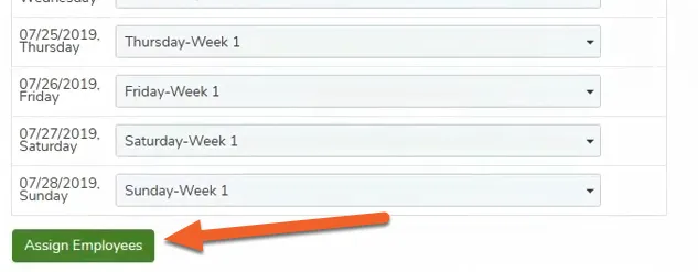 Add a schedule as you normally would